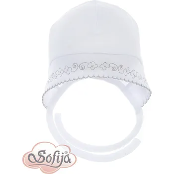 Kojenecká čepice SOFIJA Čepice SZAROTKA koj.bavlněná Bílá vel. 68cm (42-44)