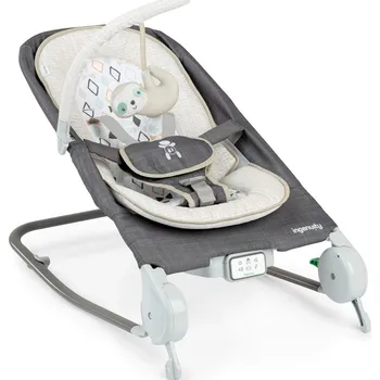 INGENUITY Lehátko vibrující s melodií Happy Belly™ Rock-to-Bounce - Parker™ 0m+ do 9kg