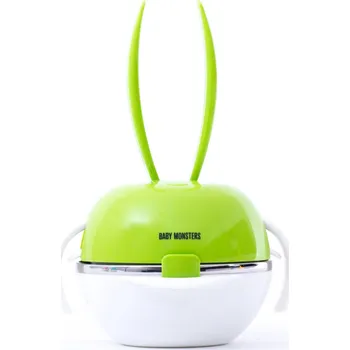dětská jídelní sada Baby Monsters MEAL BA alu KRÁLÍK 24m+ Cestovní jídelní sada nerez - Zelená