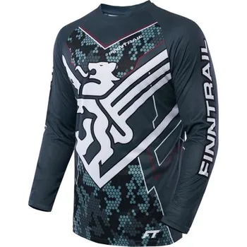 Cyklistické oblečení FINNTRAIL Finntrail Jersey CamoGrey - S