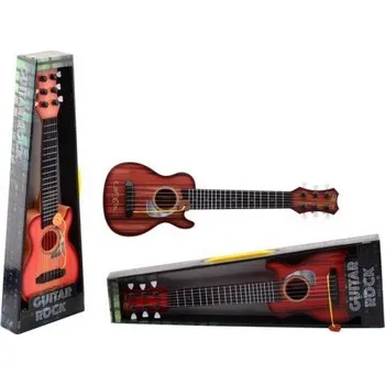 Hudební nástroj pro děti JOHNTOY Kytara rocková s 6 kovovými strunami 45 cm