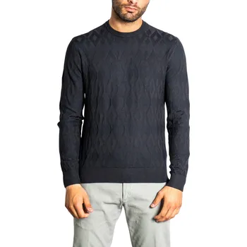 Pánské oblečení Emporio Armani pánský svetr Emporio Armani modrá | šedá 3457733