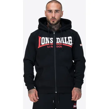 Pánská větrovka Lonsdale Men's hooded zipsweat jacket regular fit Lonsdale černá 3423821