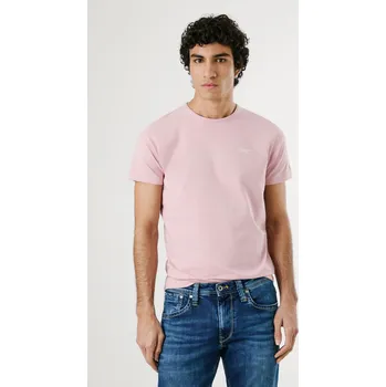 Pánské tričko Pepe Jeans Pánské tričko ORIGINAL BASIC 3N Barva: růžová, Velikost: XXL