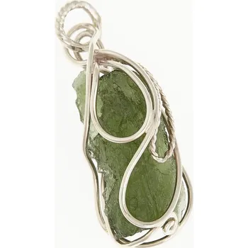 Přívěsek My Moldavite Stříbrný přívěsek s přírodním vltavínem DR10423-13047