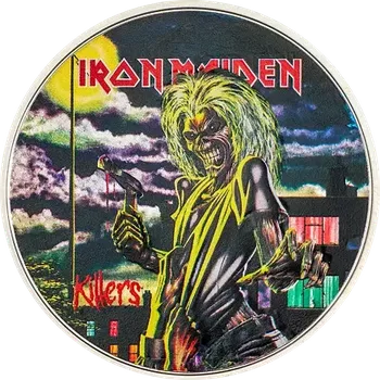 Exkluzivní stříbrná mince Iron Maiden - Killers 1 Oz 2024 Color PROOF