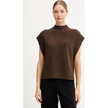 Dámské oblečení Vesta s přídavkem vlny United Colors of Benetton 1244D10EF hnědá 98X, vel. S