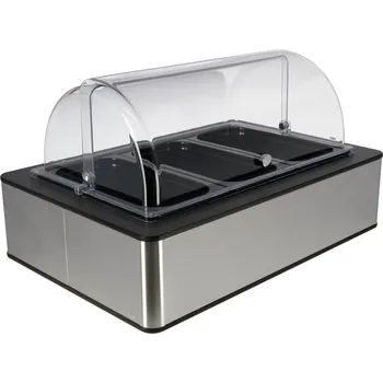 Chladící vitrína Fundale antracit 10 cm Melamin černá 3 x 1/3