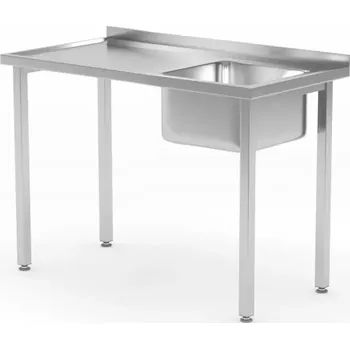 Jídelní stůl Stůl s umyvadlem, 100x60x85 cm | HENDI 816783