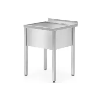 Nerezový dřez Nerezové jednokomorové umyvadlo Profi Line, 60x60x85 cm | HENDI 813294
