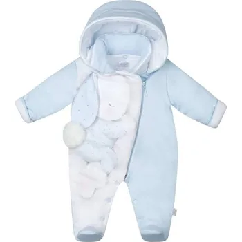 Kojenecké oblečení SOFIJA Luxusní zateplený overal Zajíček PUPILEK Modrý vel. 68cm
