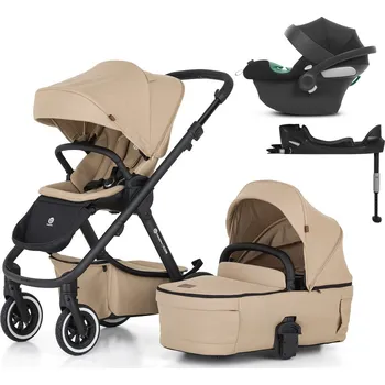 Kočárek PETITEMARS PETITE&MARS Kočárek kombinovaný ICON 2v1 Mocha Beige LITE AIR+CYBEX Aton B2 i-Size+zákl.