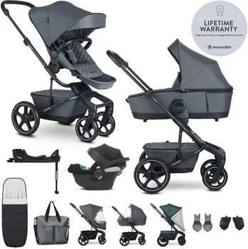 Kočárek EASYWALKER Kočárek kombinovaný Harvey5 Premium Mineral Grey XXL RWS + CYBEX Aton B2 i-Size