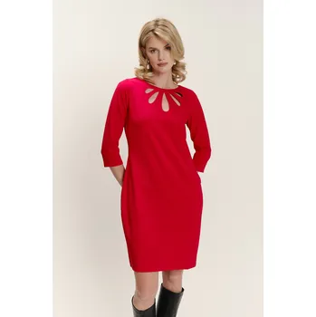Dámské šaty Greenpoint elegantní šaty s kapsami červené Velikost: L