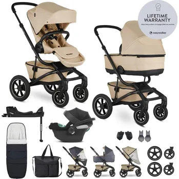 Kočárek EASYWALKER SET Kočárek Jimmey Sand Taupe XXL AIR+RWS+CYBEX Aton B2 i-Size+báze
