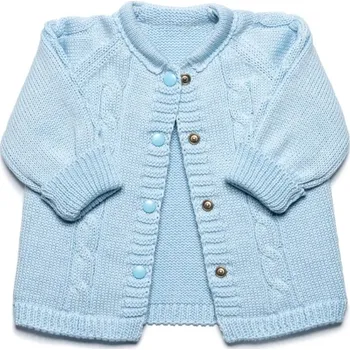 Dívčí svetr Lumima COPY Dětský svetřík rozepínací BLUE modrý vel. 86cm