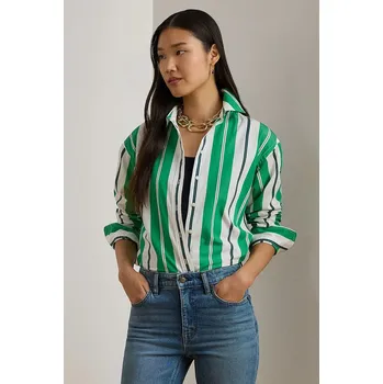 Dámská košile Bavlněná košile Lauren Ralph Lauren 200P03666 zelená 76X, vel. L