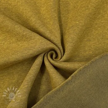Teplákovina počesaná MELANGE ochre