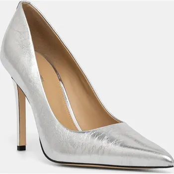 Dámské lodičky Kožené lodičky MICHAEL Michael Kors Elyse High Pump stříbrná barva, 40F5EYHP1M.040 SLV, EUR 39
