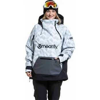 Meatfly unisex SNB & SKI bunda Maddie White Camo / Black | Černá | Velikost XS