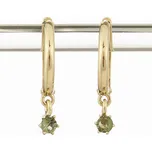 My Moldavite Zlaté náušnice s vltavíny – kroužky 2512-3