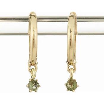 Náušnice My Moldavite Zlaté náušnice s vltavíny – kroužky 2512-3