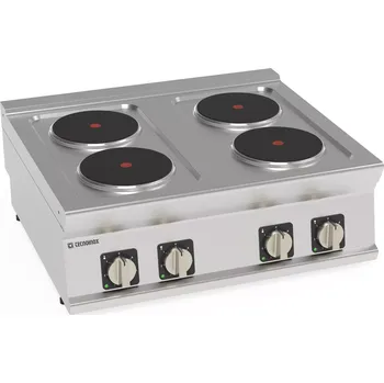 Sporák Elektrický sporák, 4 plotýnky s nastavitelným průměrem 22 cm | TECNOINOX 716003