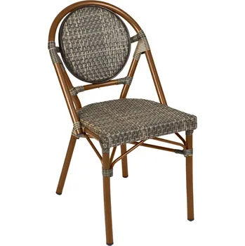 Židle bez područek Tolia - tm. hnědá/tabák