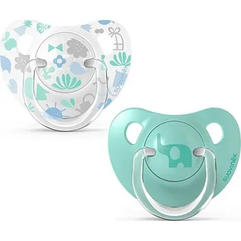 dudlíky SUAVINEX | Dudlík anatomický 6/18m 2ks MEMORIES - zelená