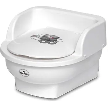 Nočník LORELLI THRONE Dětský nočník s výlevkou BEAR - white