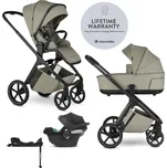EASYWALKER Kočárek 2v1 ZOEY Sage Green + CYBEX Aton B2 i-Size + základna
