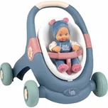 SMOBY Baby Walker Chodítko 3v1 kočárek + panenka Baby Doll Little 12m+