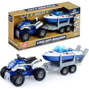 Dětské elektrovozidlo LAMPS 4WD OFF- ROADER Čtyřkolka na baterie s člunem 40cm
