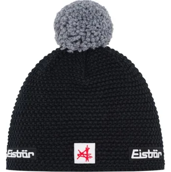 Čepice Eisbär Jamie Pompon MÜ SA black/gray mélange (Stylová zimní čepice)