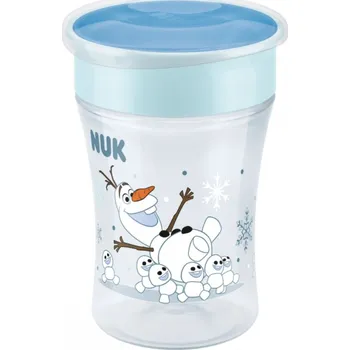 NUK Dětský hrníček Mini Magic NUK 360° s víčkem Frozen Olaf 230 ml