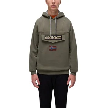 Pánská móda Napapijri pánská mikina s kapucí Napapijri černá | kaki 3458727