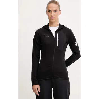 Dámská mikina Outdoorová mikina Mammut Aenergy Light dámská, černá barva, s kapucí, hladká, 1014.05551 99X, vel. L