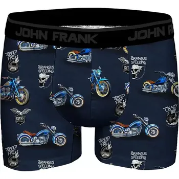 Boxerky Pánské boxerky s potiskem motorek John Frank JFBD371 moto velikost M