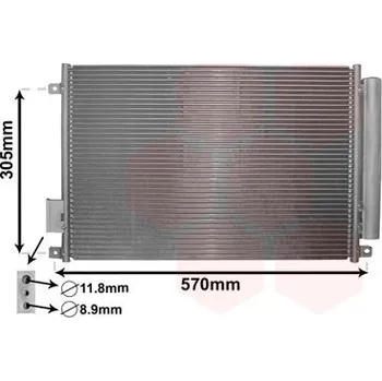 Výparník klimatizace Kondenzátor, klimatizace VAN WEZEL 17005347