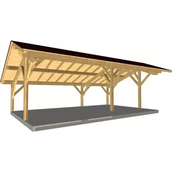 Přístřešek na auto Garážový přístřešek pro 3 auta 856x381 BSH