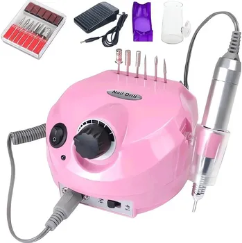 Verk 24496 Bruska na nehty s nástavci 35000 rpm, růžová