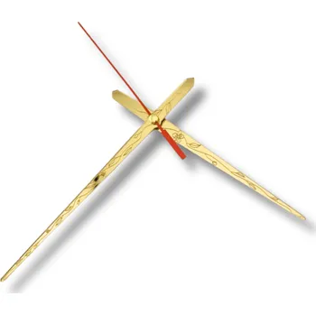 Hodinové ručičky zrcadlové zlaté 110/160mm - Květa