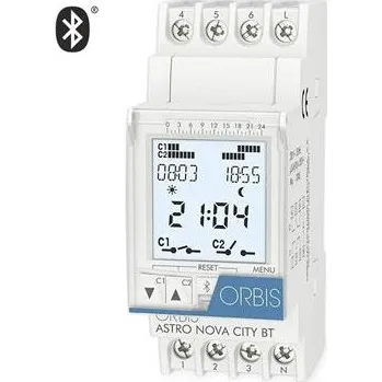 Spínací hodiny Hodiny spínací ORBIS ASTRO NOVA CITY BLUETOOTH, dig., ASTRONOM., 2kan., 2mod.