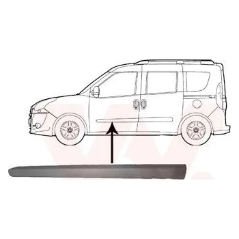 Lišta karosérie Ozdobná / ochranná lišta, dveře VAN WEZEL 1638423