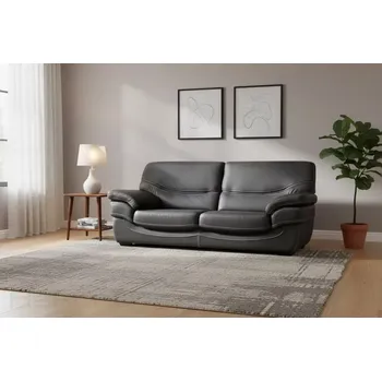 Pohovka Askont Genua: Celokožená pohovka 3M anthrazit