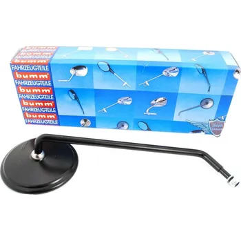 Zrcátko pro motocykl Zrcátko bumm pravé matná černá M8 x 15 mm pro Zündapp CS, CX, Hercules K 50 Ultra 3, MK, Super MG00000723