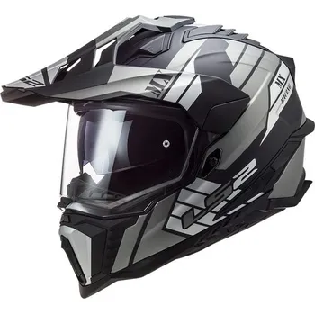Helma na motorku LS2 Helmets LS2 MX701 EXPLORER ATLANTIS MATT TITANIUM - S