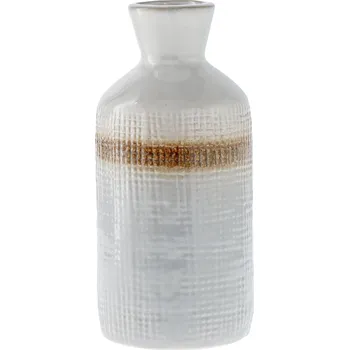 Váza Porcelánová váza Nazar, 8,5x18 cm - hnědá/šedá/béžová