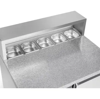 Chladicí dvoudveřový pizza stůl s nástavcem | FORGAST FG07202