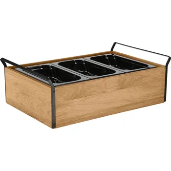 Vinotéka Chladicí vitrína Esino vysoká 6,5 cm melamin 3x 1/3